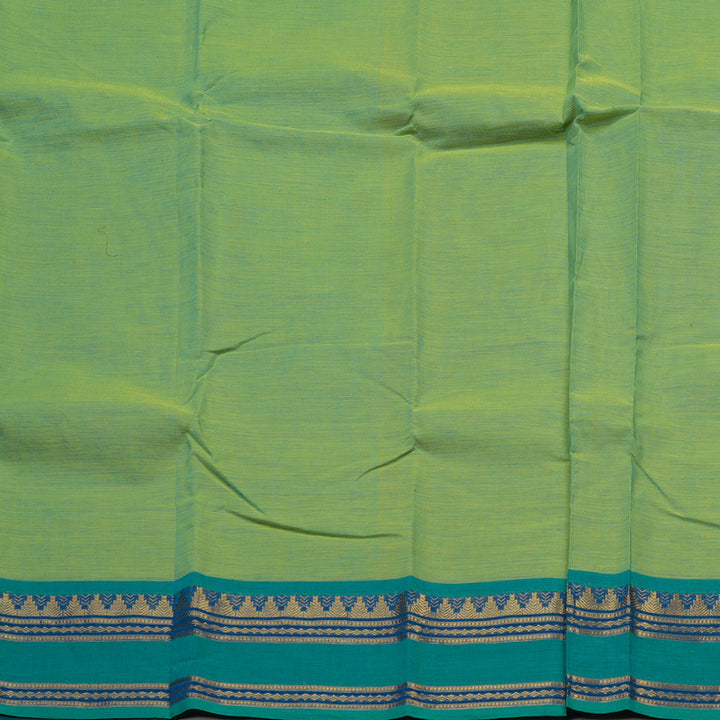 Hayagrivas Handloom Pure Cotton Saree in Dual Tone Sky Blue with Yellow KBE396E1-36