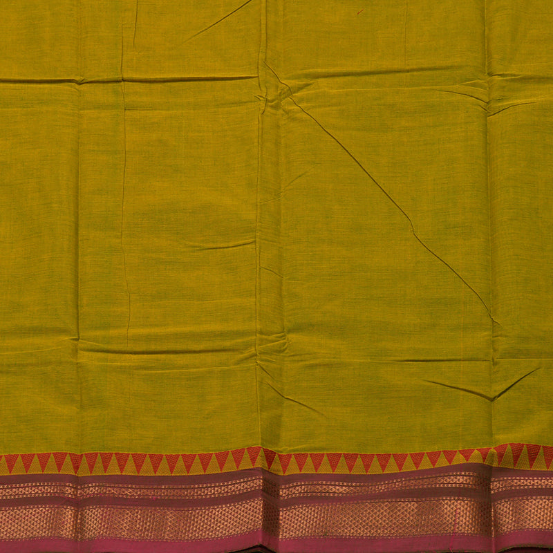 Hayagrivas Handloom Pure Cotton Saree in Refreshing Sampanga Green KBE396E10-22