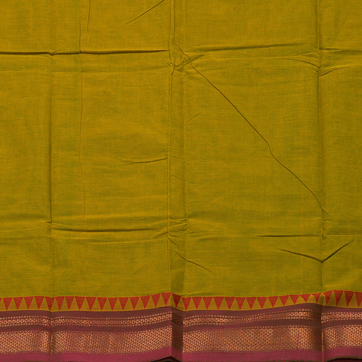 Hayagrivas Handloom Pure Cotton Saree in Refreshing Sampanga Green KBE396E10-22