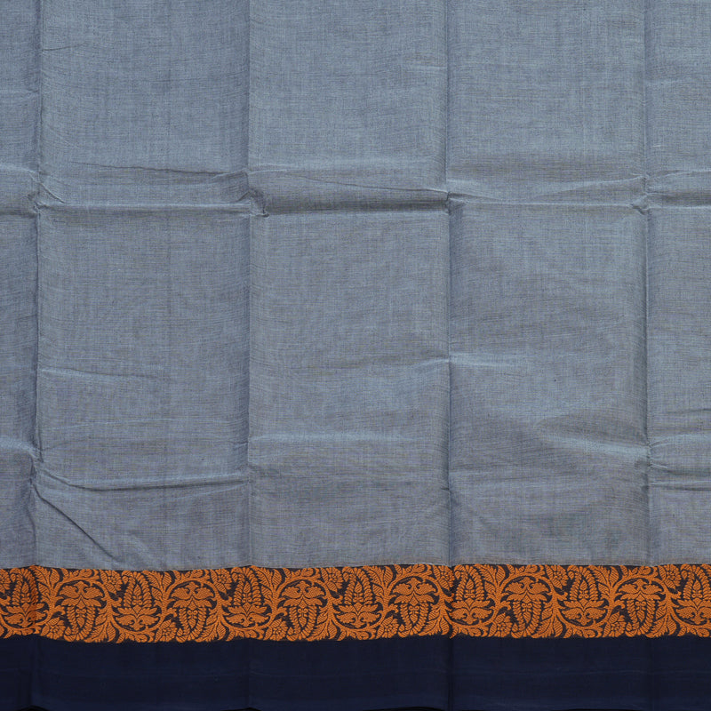 Hayagrivas Handloom Pure Cotton Saree in Lovely Grey KBE396E10-23