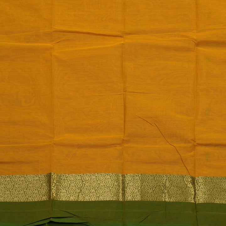 Hayagrivas Handloom Pure Cotton Saree in Vibrant Honey Mustard KBE396E10-24