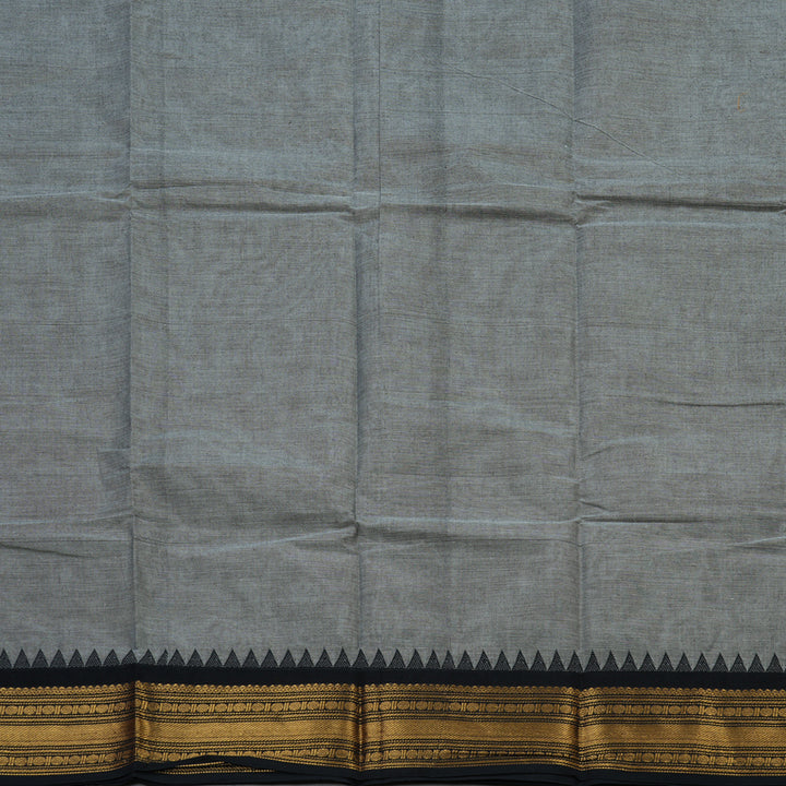 Hayagrivas Handloom Pure Cotton Saree in Intense Grey KBE396E10-31