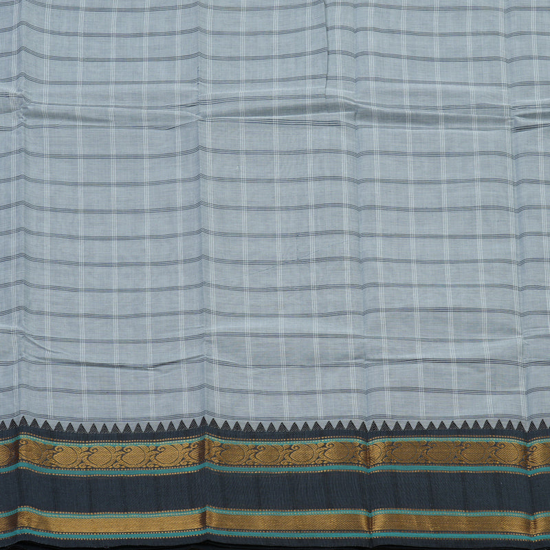 Hayagrivas Handloom Pure Cotton Saree Cool-toned Grey KBE396E12-4