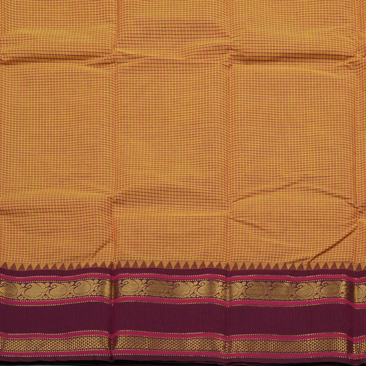 Hayagrivas Handloom Pure Cotton Saree in Glowing Sandal Yellow KBE396E12-7