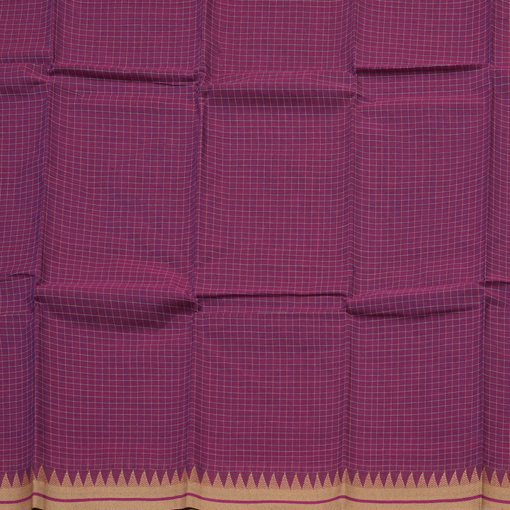 Hayagrivas Handloom Pure Cotton Saree in Enchanting Dark Purple KBE396E2-11
