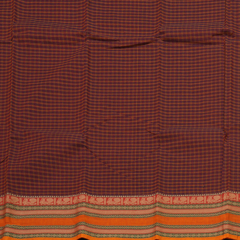 Hayagrivas Handloom Pure Cotton Saree in Captivating Wine Maroon KBE396E2-34
