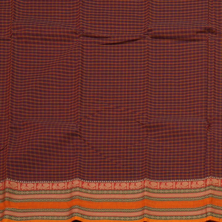 Hayagrivas Handloom Pure Cotton Saree in Captivating Wine Maroon KBE396E2-34