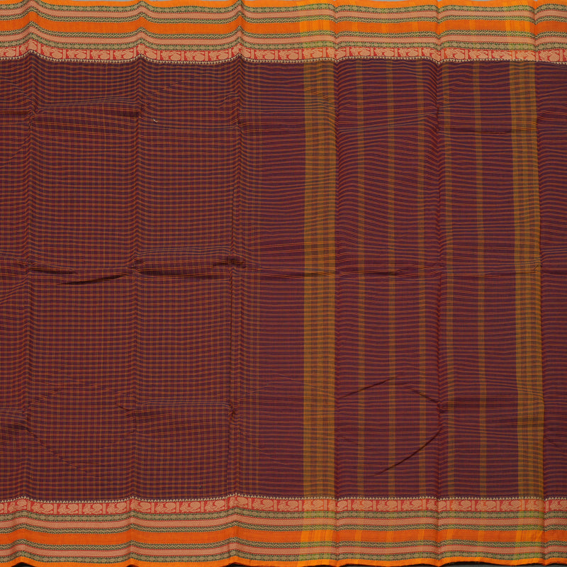 Hayagrivas Handloom Pure Cotton Saree in Captivating Wine Maroon KBE396E2-34