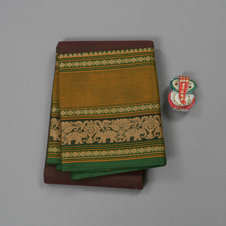 Hayagrivas Handloom Pure Cotton Saree in Whimsical Manthalir ShadeKBE396E6-9