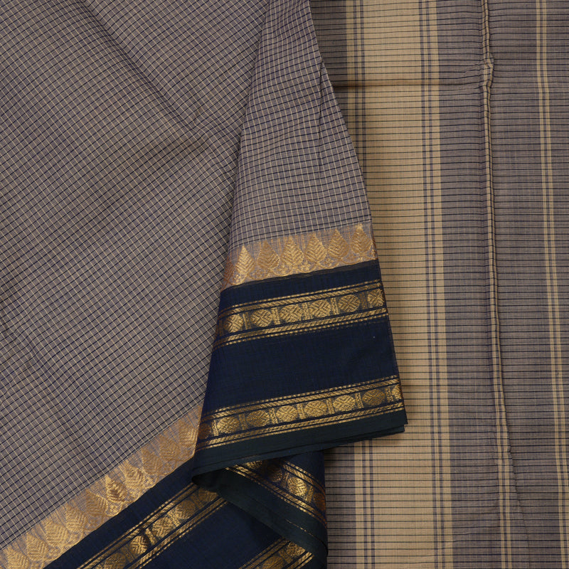 Hayagrivas Handloom Pure Cotton Saree in Ethereal Beige KBE396E8-5