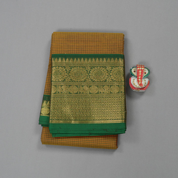 Hayagrivas Handloom Pure Cotton Saree in Elegant Honey Mustard KBE396E9-5
