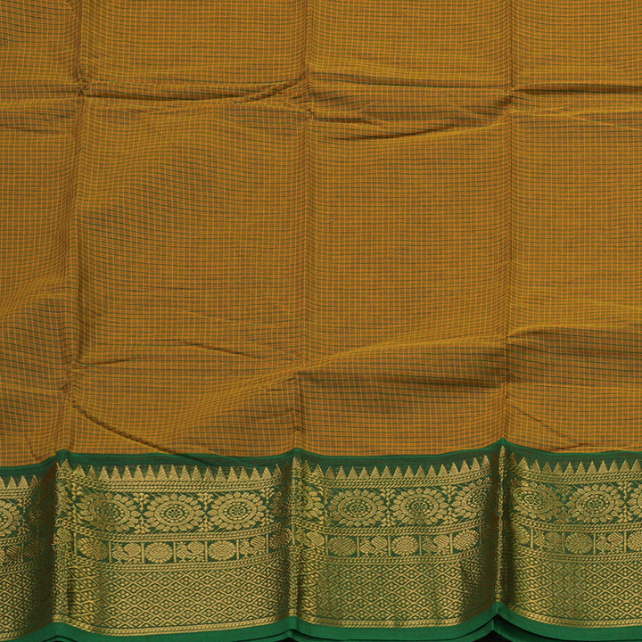 Hayagrivas Handloom Pure Cotton Saree in Elegant Honey Mustard KBE396E9-5