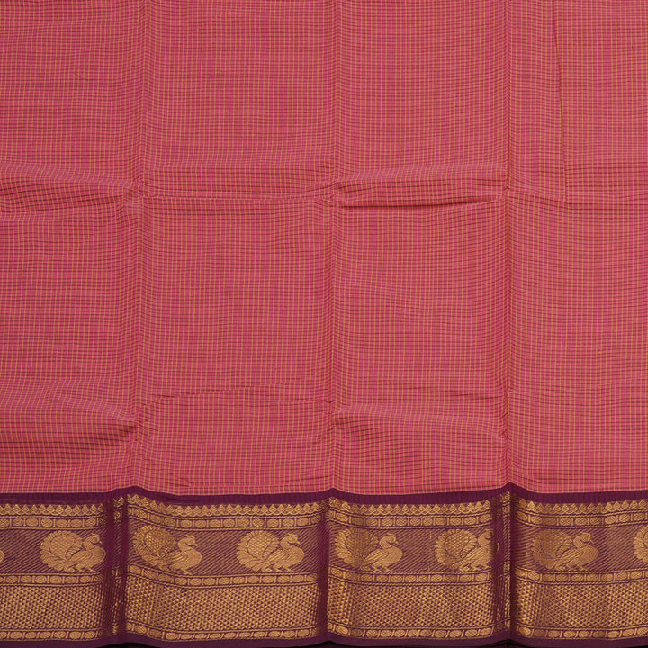Hayagrivas Handloom Pure Cotton Saree in Attractive Peach Pink KBE396E9-6