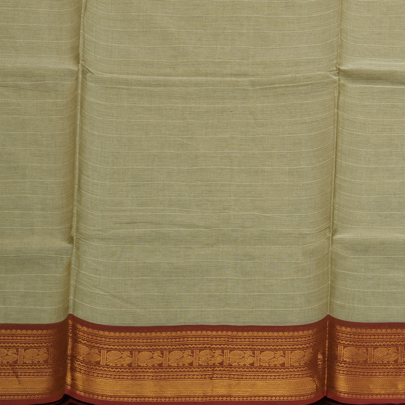 Hayagrivas Handloom Ganga Jamuna Pure Cotton Saree in Beige KBE397E2-3