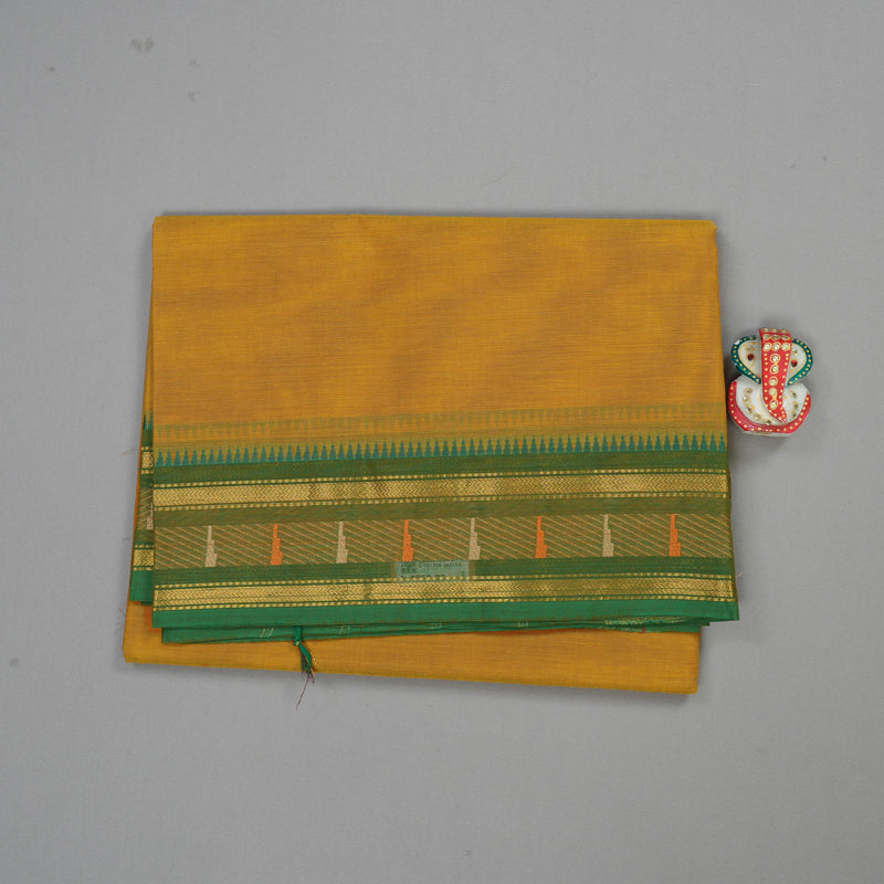 Hayagrivas Handloom Pure Cotton Saree in Buttery Honey Mustard KBE397E3-3