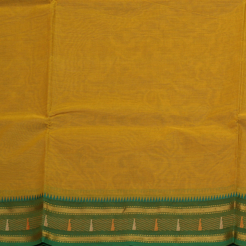 Hayagrivas Handloom Pure Cotton Saree in Buttery Honey Mustard KBE397E3-3