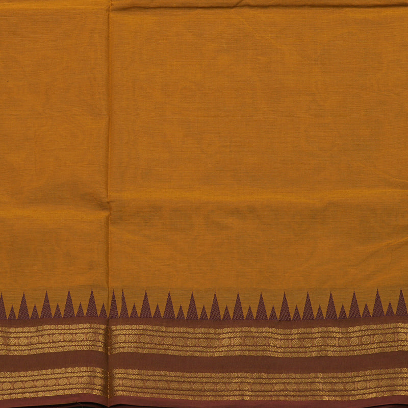Hayagrivas Handloom Ganga Jamuna Pure Cotton Saree in Honey Mustard KBE397E8-2
