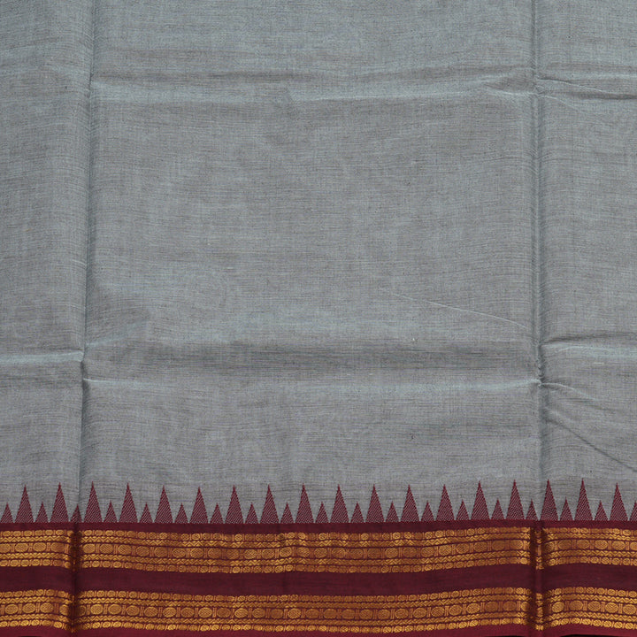 Hayagrivas Handloom Pure Cotton Saree in Soothing Silver Grey KBE397E8-7