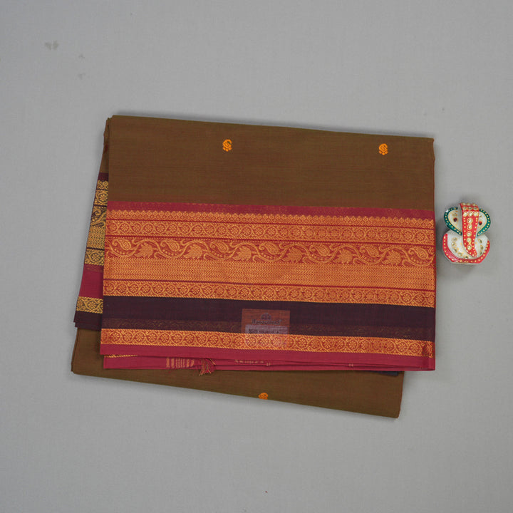 Hayagrivas Handloom Pure Cotton Saree in Muted Mandhalir KBE397E9-6