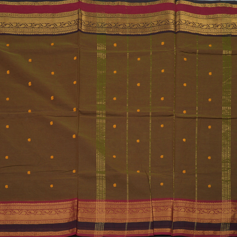 Hayagrivas Handloom Pure Cotton Saree in Muted Mandhalir KBE397E9-6