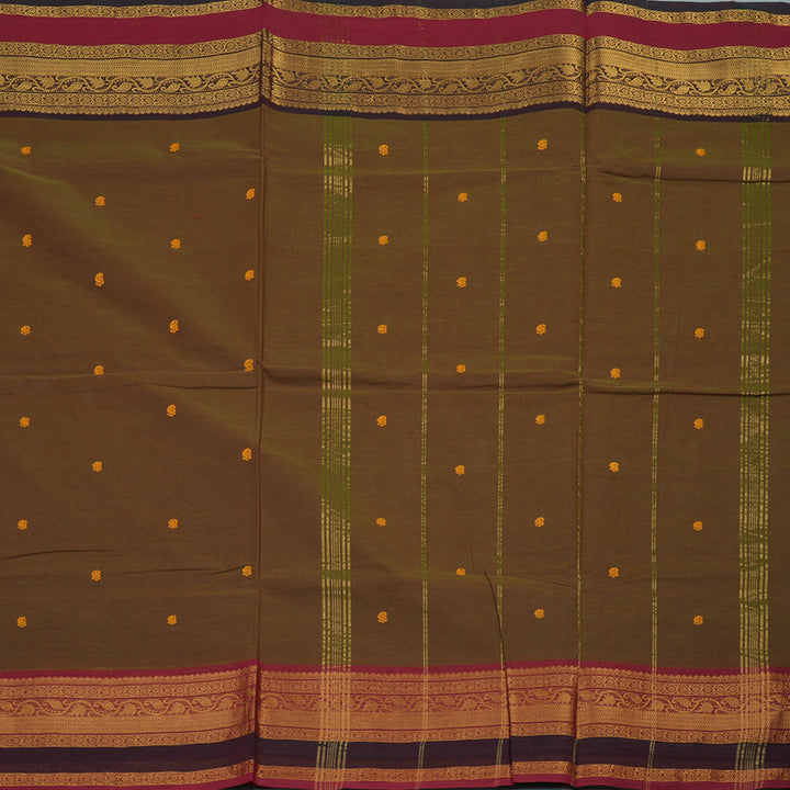 Hayagrivas Handloom Pure Cotton Saree in Muted Mandhalir KBE397E9-6