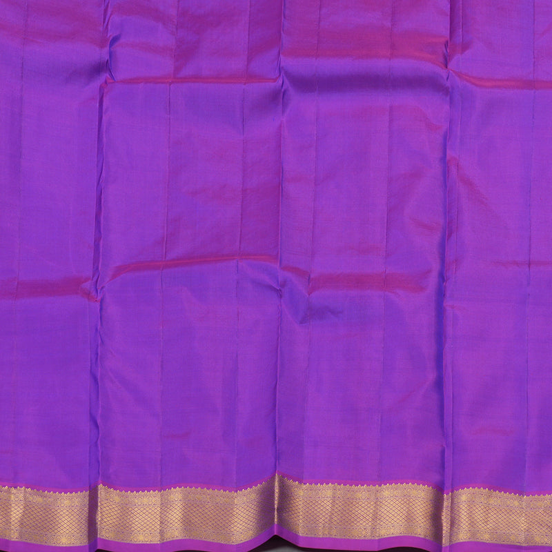 Hayagrivas Handloom Pure Kanjivaram Silk Saree in Stunning Peacock Blue KBE398E2-1
