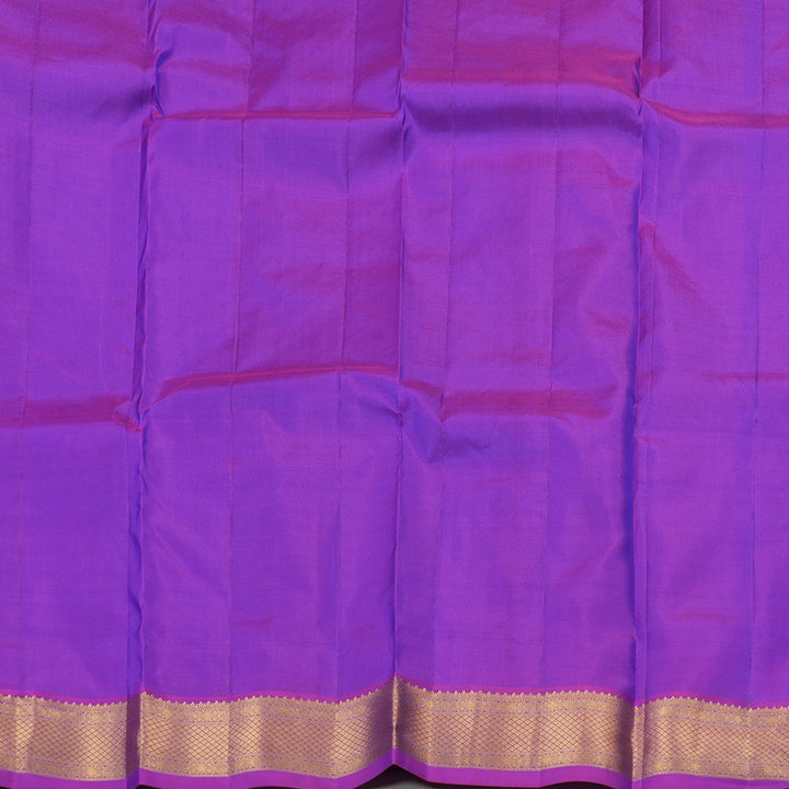 Hayagrivas Handloom Pure Kanjivaram Silk Saree in Stunning Peacock Blue KBE398E2-1