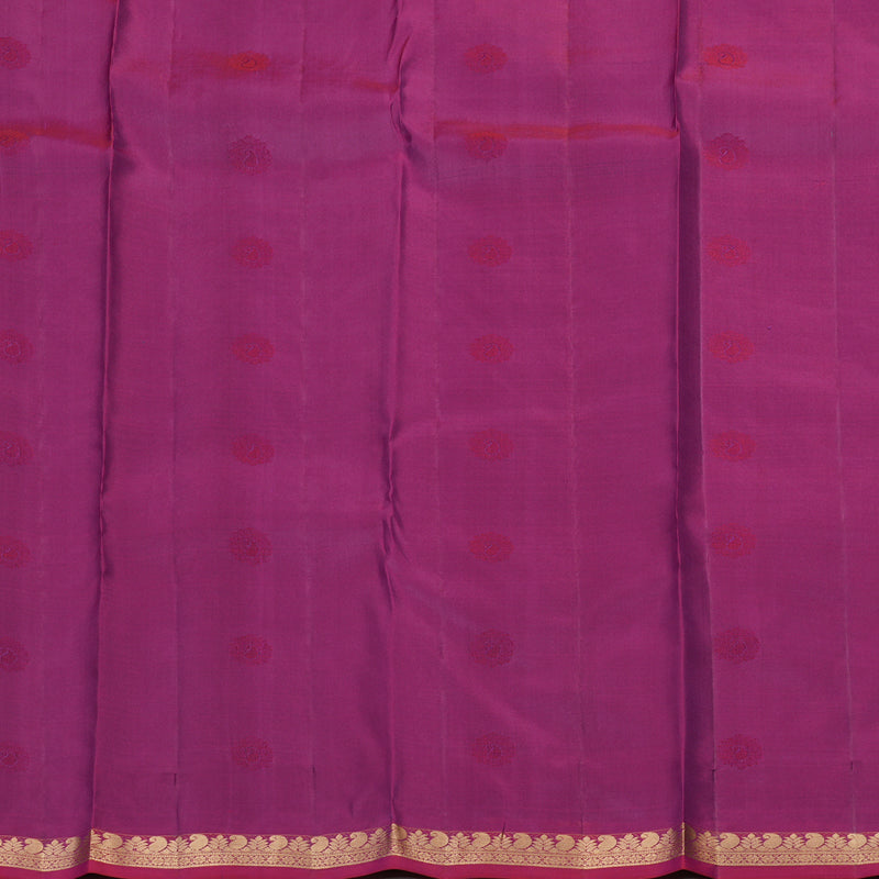 Hayagrivas Handloom kanjivaram silk saree in Blue with wine purple KBE399E1-26