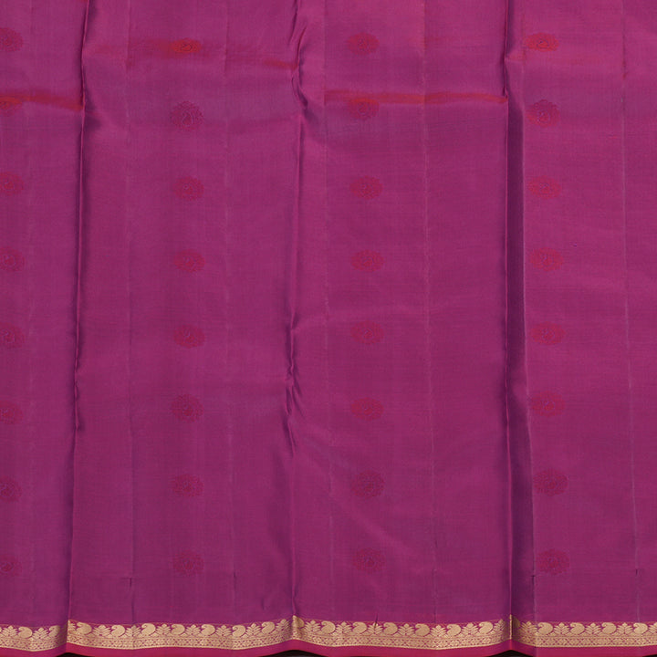 Hayagrivas Handloom kanjivaram silk saree in Blue with wine purple KBE399E1-26