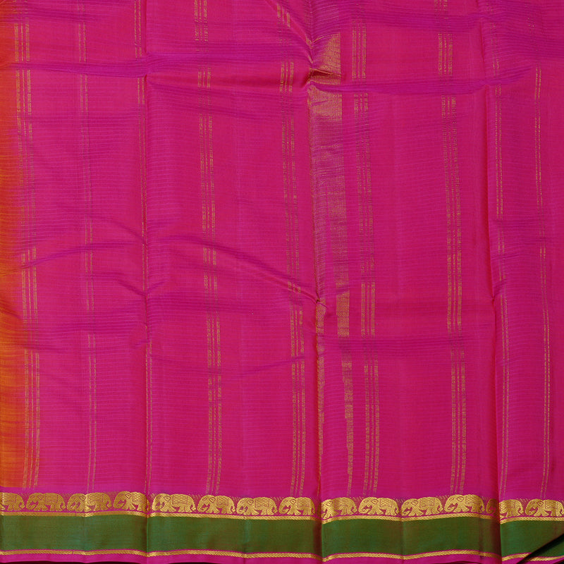 Hayagrivas Handloom Kanjivaram Silk Saree in Stylish Honey Mustard KBE3D1-34