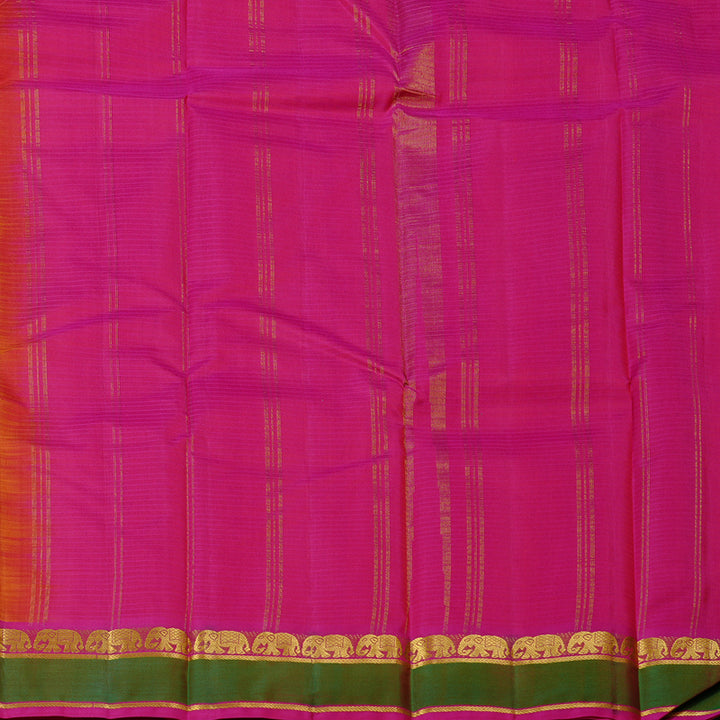 Hayagrivas Handloom Kanjivaram Silk Saree in Stylish Honey Mustard KBE3D1-34
