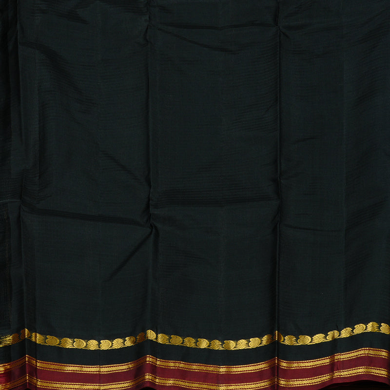 Hayagrivas Handloom Kanjivaram Silk Saree in Timeless Dark Grey KBE3D1-35