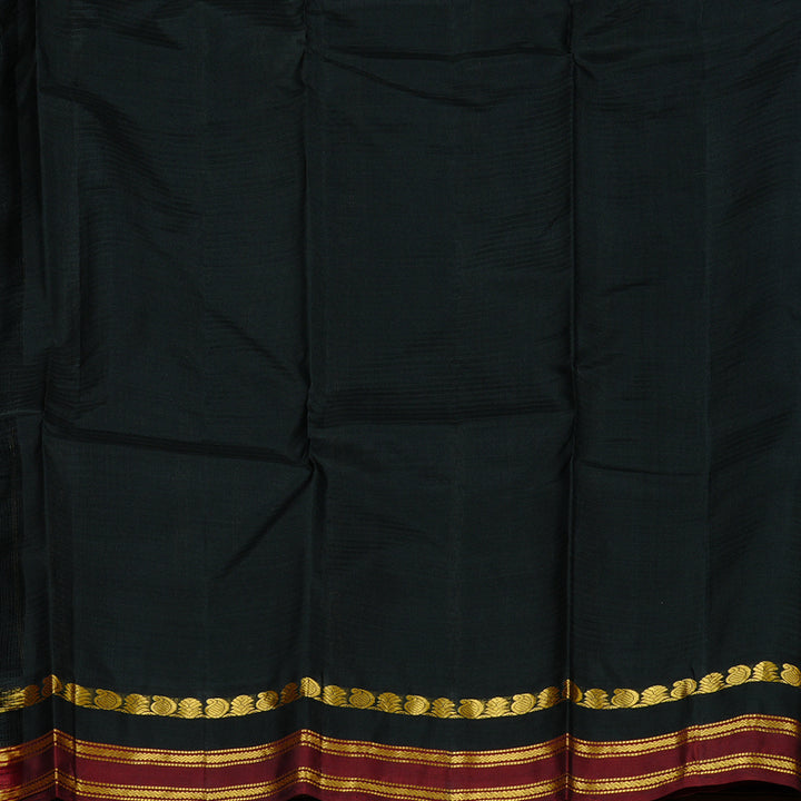 Hayagrivas Handloom Kanjivaram Silk Saree in Timeless Dark Grey KBE3D1-35
