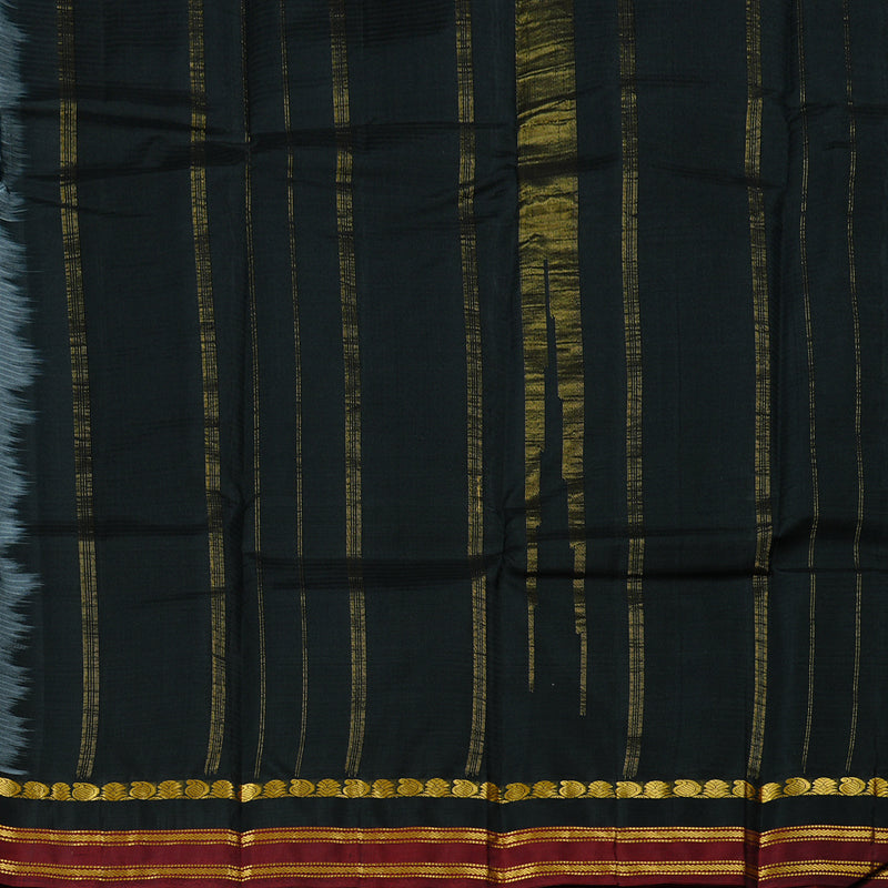 Hayagrivas Handloom Kanjivaram Silk Saree in Timeless Dark Grey KBE3D1-35