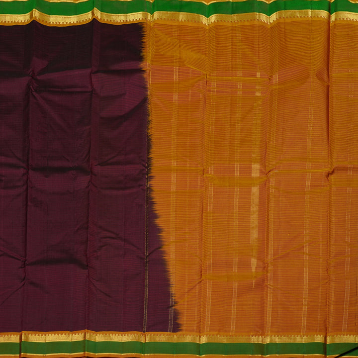 Hayagrivas Handloom Kanjivaram Silk Saree in Stunning Wine Maroon KBE3D1-38