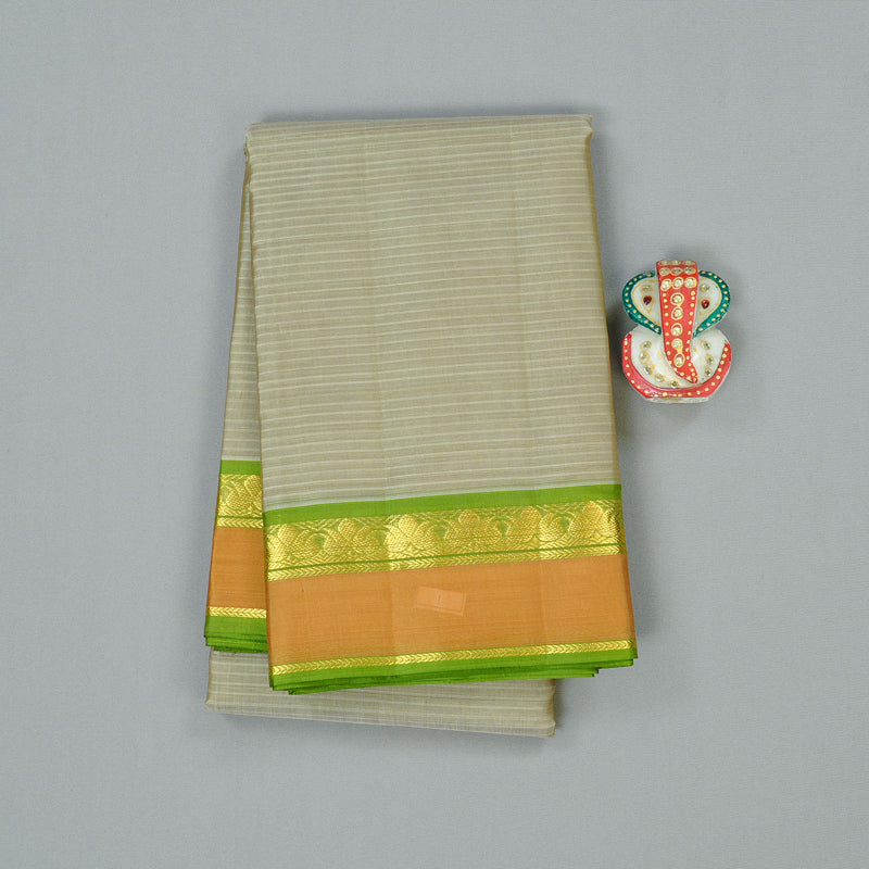 Hayagrivas Handloom Kanjivaram Silk Saree in Sophisticated Beige KBE3D1-43