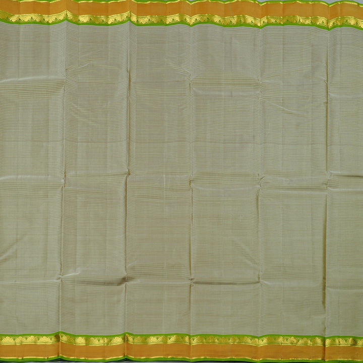 Hayagrivas Handloom Kanjivaram Silk Saree in Sophisticated Beige KBE3D1-43