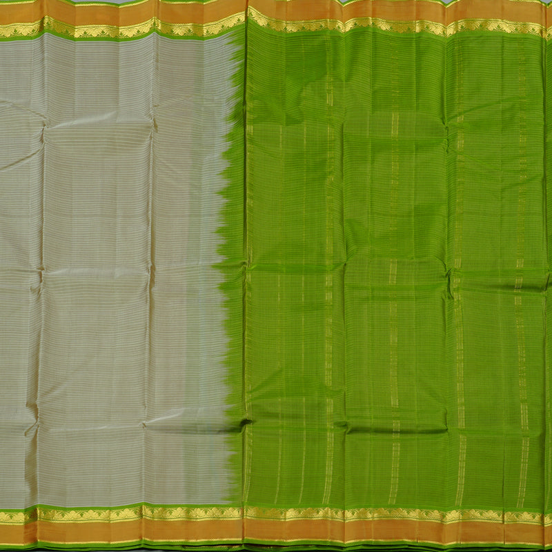 Hayagrivas Handloom Kanjivaram Silk Saree in Sophisticated Beige KBE3D1-43