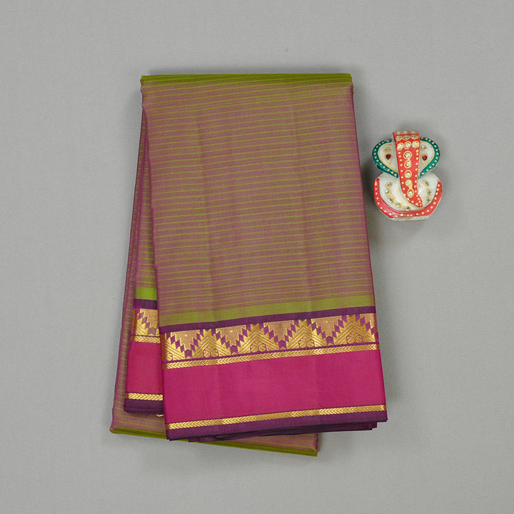 Hayagrivas Handloom Kanjivaram Silk Saree in Gentle Mandhalir KBE3D1-49