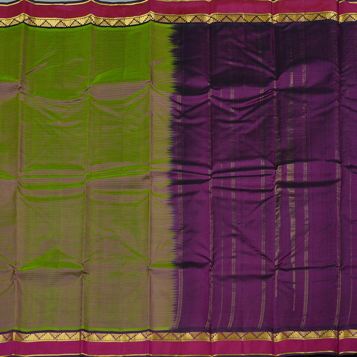 Hayagrivas Handloom Kanjivaram Silk Saree in Gentle Mandhalir KBE3D1-49