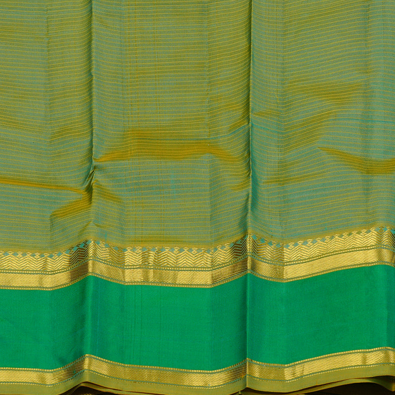 Hayagrivas Sea Blue Handloom Kanjivaram Silk Saree KBE3D2-21