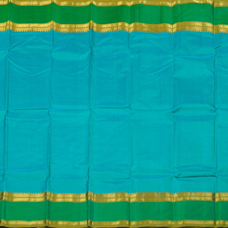 Hayagrivas Sea Blue Handloom Kanjivaram Silk Saree KBE3D2-21