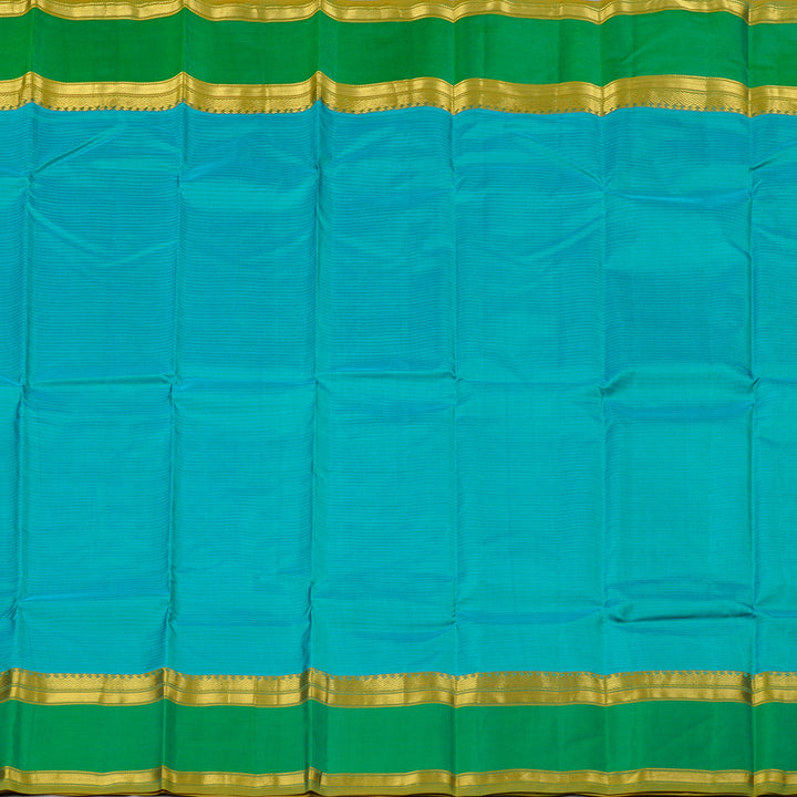 Hayagrivas Sea Blue Handloom Kanjivaram Silk Saree KBE3D2-21