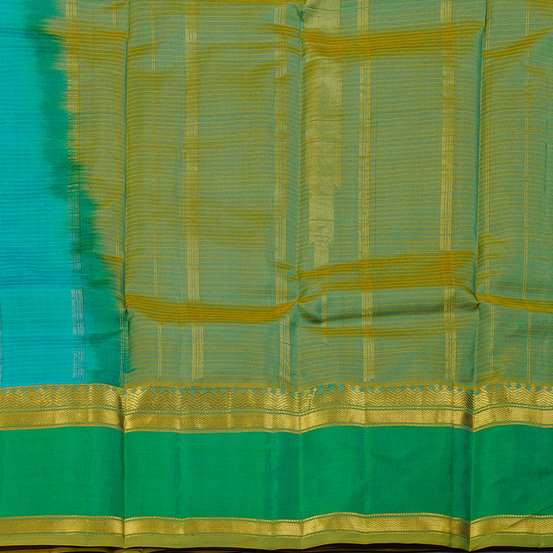 Hayagrivas Sea Blue Handloom Kanjivaram Silk Saree KBE3D2-21