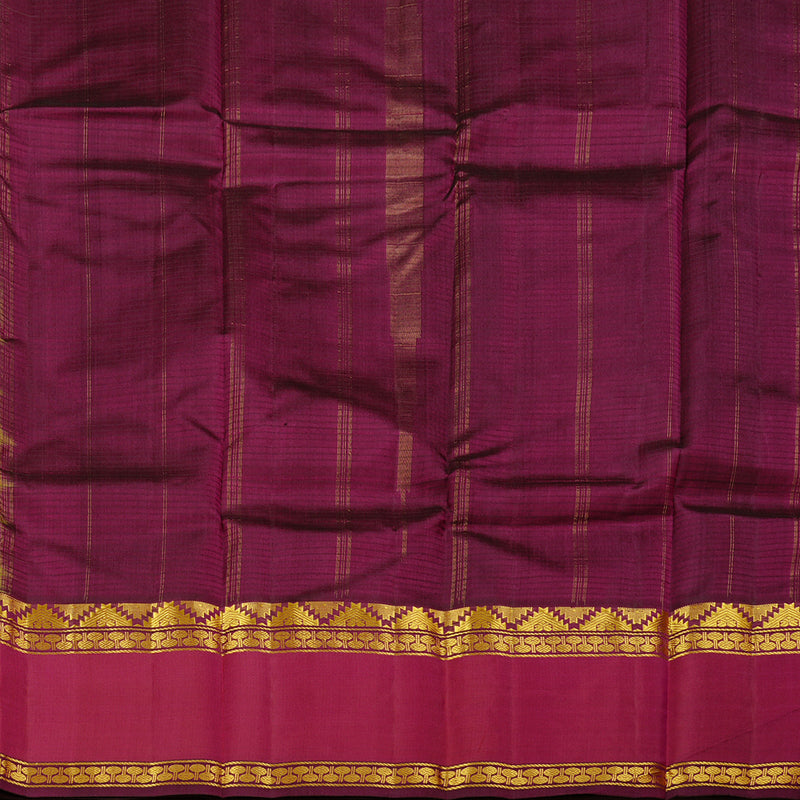 Hayagrivas Mandhalir Handloom Kanjivaram Silk Saree with Maroonish Pink Border KBE3D2-29