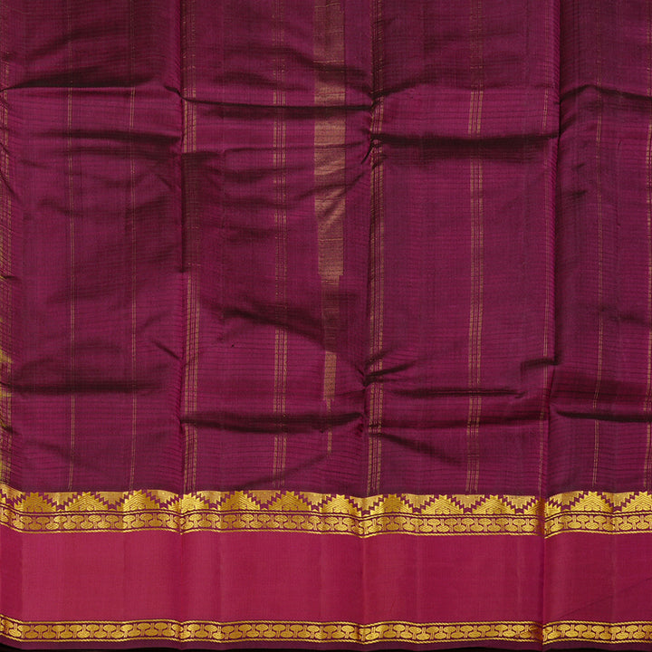 Hayagrivas Mandhalir Handloom Kanjivaram Silk Saree with Maroonish Pink Border KBE3D2-29