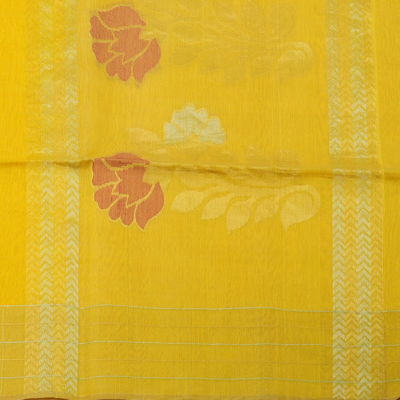 Hayagrivas Yellow Kora Silk Cotton Saree KBE400E3-3