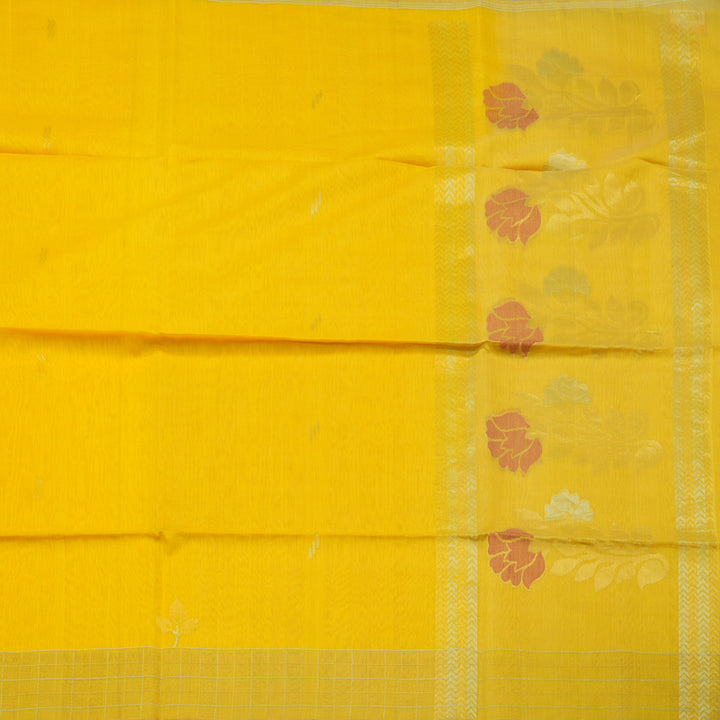 Hayagrivas Yellow Kora Silk Cotton Saree KBE400E3-3