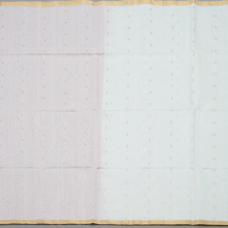 Hayagrivas White Pure Kora Silk Cotton Saree with Small Border KBE400E3-5