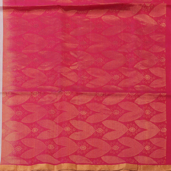 Hayagrivas White Pure Kora Silk Cotton Saree with Small Border KBE400E3-5